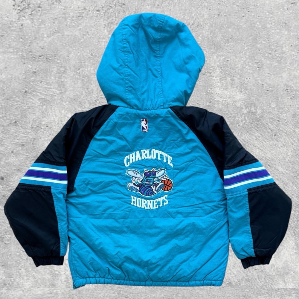 Charlotte Hornets NBA Vtg 1997 Starter Puffer Pullover Jacket Youth Size (M)